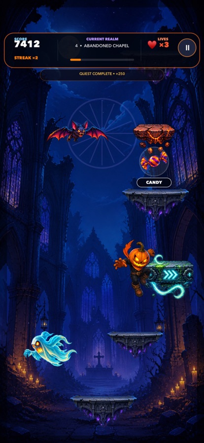 Jack-O-Lantern Jump App Store screenshot 1