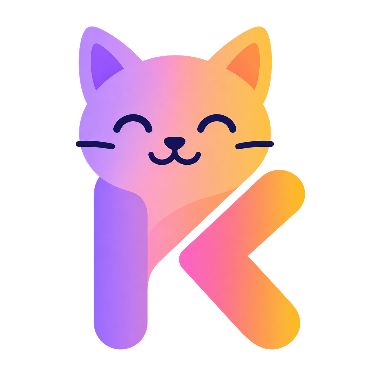 Kitten Apps cat-shaped K logo